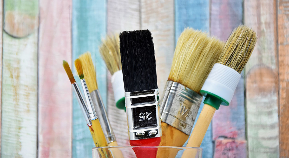 clean paint brush